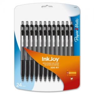 Bút InkJoy 300 RT Retractable Ballpoint Pens, Medium Point, Black Ink, 24-Pack
