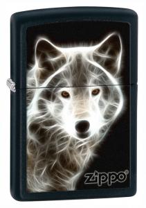 Bật lửa Zippo Black Matte White Wolf Lighter