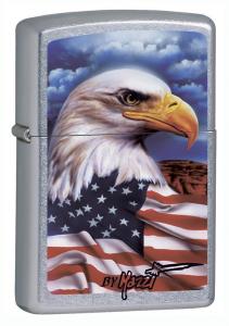 Bật lửa Zippo Claudio Mazzi Eagle Flag Lighter