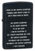 Bật lửa Zippo Creed Black Matte Pocket Lighter