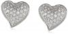 Khuyên tai Sterling Silver Cubic Zirconia Pave Heart Earrings
