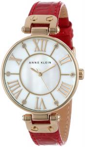 Đồng hồ Anne Klein Women's AK/1396MPRD Gold-Tone and Red Leather Watch