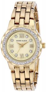 Đồng hồ Anne Klein Women's AK/1508CMGB Swarovski Crystal Accented Gold-Tone Bracelet Watch