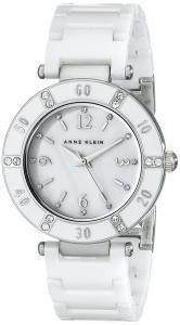 Đồng hồ Anne Klein Women's 109417WTWT Swarovski Crystal-Accented White Ceramic Watch