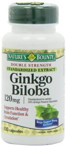 Thực phẩm chức năng Nature's Bounty Ginkgo Biloba 120mg, 100 Capsules (Pack of 4)