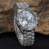 Đồng hồ nữ Soleasy Women's Diamond Case Alloy Band Quartz Wrist Watch(Silver)WTH2821