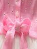 Baby Girls Kids Lovely Pink Princess Bow Tutus Cotton+Lace Party Dress