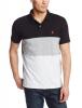 U.S. Polo Assn. Men's Tri Color Wide Stripes Slim Fit Cotton Slub Polo