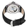 Stuhrling Original Men's 483.331515 Symphony Eternity GMT Automatic Date Stainless Steel Black Leather Strap Watch