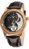Stuhrling Original Men's 91D.334554 Enigma Automatic Mother of Pearl AM/PM Indicator Brown Watch