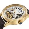 Stuhrling Original Men's 571.3335K2 Classic Winchester Tempest II Automatic Skeleton Dual Time Zone Gold Tone Watch