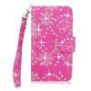Cellularvilla Wallet Case for Lg Optimus L70 (Metropcs) Ms323 / Optimus Exceed Ii (Verizon) Vs450 / Dual D325 Pu Leather Shiny Glitter Wallet Card Flip Open Pocket Case Cover Pouch (Pink Glitter)