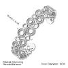 fashion 925 sterling silver hollow round link vogue lady bangle bracelet