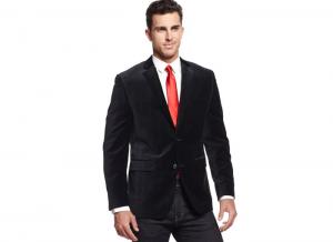 Áo vest Alfani RED Slim-Fit Glen Plaid Velvet Sport Coat