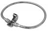 Timeline Treasures European Charm Bracelet Starter Surgical Stainless Steel Fits Pandora Jewelry (Barrel Clasp, 7.3 inch)