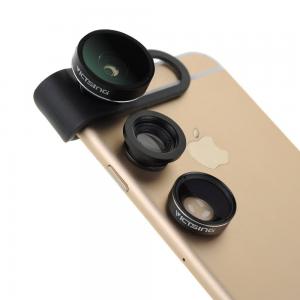 [Upgraded Fisheye Lens]VicTsing® 3 in 1 Clip-On 180 Degree Supreme Fisheye II +0.65x Wide Angle II + Macro Lens Camera Photo Kit For Apple iPhone For iPhone 6 / 6 Plus, iPhone 5 5S 4 4S, iPad Air 2/1, iPad 4/3/2, iPad Mini 3/2/1, Tablet PC, Laptops, S
