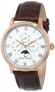 Lucien Piccard Men's LP-10527-RG-02 Moubra White Dial Brown Leather Watch