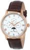 Lucien Piccard Men's LP-10527-RG-02 Moubra White Dial Brown Leather Watch