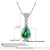 [Love of Crystal] Yoursfs 18k Gold Plated Austrian Crystal Teardrop Gemstone Necklace and Earring Jewelry Set Mother's Day Gift