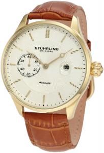 Stuhrling Original Men's 148B.3335K31 Classic Heritage Automatic Mechanical Date Gold Tone Watch