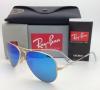 Ray-ban Men's and Women's Sunglasses MOD /Rb3025 112/17 Gold Frame Blue Mirror Lens Aviator 58mm Made in Italy