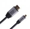 Forspark Prime High Speed HDMI Cable With Ethernet (3 Feet/1 Meters),Metal Dark Gray Case, A To D Type, HDMI Micro Connector,Support HDMI Ethernet, Audio Return Channel,3D,4K,Good for Samsung Nokia Smart Cell Phone and More HDMI Device