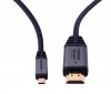 Forspark Prime High Speed HDMI Cable With Ethernet (3 Feet/1 Meters),Metal Dark Gray Case, A To D Type, HDMI Micro Connector,Support HDMI Ethernet, Audio Return Channel,3D,4K,Good for Samsung Nokia Smart Cell Phone and More HDMI Device