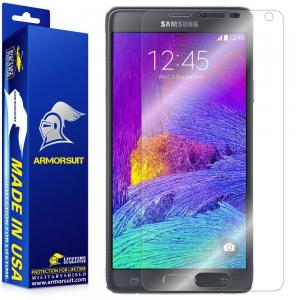 ArmorSuit MilitaryShield - Samsung Galaxy Note 4 Screen Protector Anti-Bubble Ultra HD - Extreme Clarity & Touch Responsive Shield with Lifetime Free Replacements
