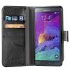 Galaxy Note 4 Case, i-Blason Slim Leather Wallet Book Cover with Stand Feature and Credit Card ID Holders For Samsung Galaxy Note 4 [SM-N910S / SM-N910C] (Black)