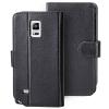 Galaxy Note 4 Case, i-Blason Slim Leather Wallet Book Cover with Stand Feature and Credit Card ID Holders For Samsung Galaxy Note 4 [SM-N910S / SM-N910C] (Black)
