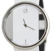 Đồng hồ nữ Calvin Klein Quartz, Genuine White Leather Strap with Crystal Clear Dial - Women's Watch K9423101