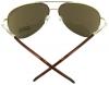 Kenneth Cole Reaction Semi Rimless Style Aviator Sunglasses