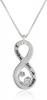 Sterling Silver Infinity Symbol "A Mothers Love Is Forever" Silhouette Pendant Necklace, 18"