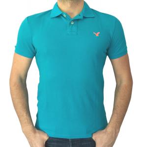 American Eagle Outfitters Mens Classic Fit Mesh Solid Polo T-shirt