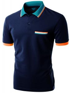Áo phông nam Xpril Men's Color Effect Collar Short Sleeve Polo T Shirt