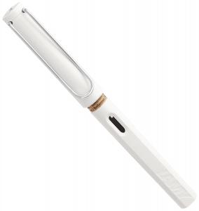Lamy Safari White Fountain Pen, Steel Nib (L19WT-EF)