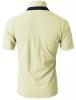 H2H Men's Pique T-shirts with Mandarin Stand Collar Non Pocket