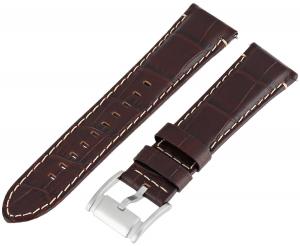 Fossil Men's S221068 Embossed Leather 22mm Watch Strap - Brown
