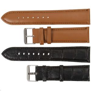RoryTory 22mm Genuine Leather Watch Band Replacement Straps - Brown and Black