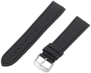 Hadley-Roma Men's MSM739RA 220 22-mm Black Genuine 'Lorica' Leather Watch Strap