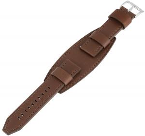 Fossil Men's S221062 Heirloom 22mm Leather Watch Strap - Brown