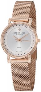 Stuhrling Original Women's 734LM.05 Classic Ascot Casatorra Elite Rose-Tone Watch with Mesh Bracelet and Diamond Accent