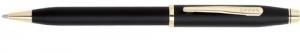 Cross Century II, Black, Ballpoint Pen, with 23 Karat Gold Plated Appointments (2502WG)