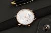 Đồng hồ nam TSS Men's White Dial Golden Hand Brown Leather Band Quartz Movement Wrist Watch mặt trắng