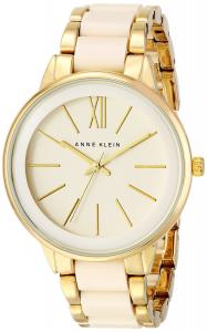 Anne Klein Women's AK/1412IVGB Gold-Tone and Ivory Resin Bracelet Watch