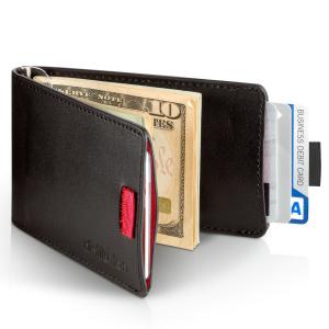 Distil Union Mens Wally Bifold Slim Leather Wallet with Money Clip