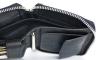 Men's Metal Zipper (Zip-around) Black Leather Wallet Kabana