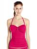 Calvin Klein Women's Solid Shirred Bandeau Tankini