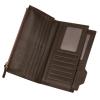 Pabojoe Men's Leather Gold Sand Wallet Removable Flipout Plug Card Setting-with Key Chain