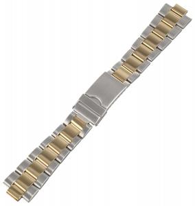 Hadley-Roma Men's MB4017RTCE-20 20-mm 14K Yellow Gold-Plated Two-Tone Watch Bracelet